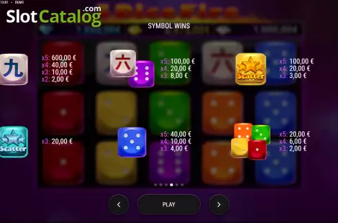 Οθόνη7. 5 Dice Fire Κουλοχέρης