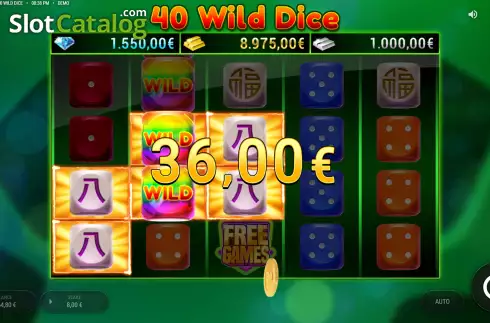 Οθόνη5. 40 Wild Dice Κουλοχέρης