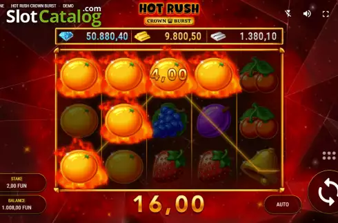 Οθόνη3. Hot Rush Κουλοχέρης 