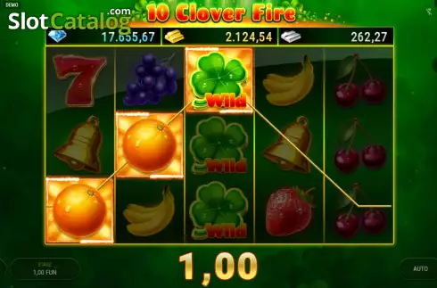 Οθόνη3. 10 Clover Fire Κουλοχέρης