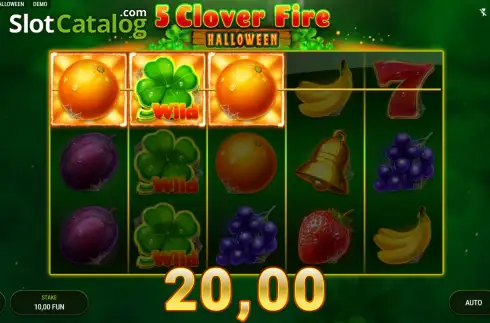 Οθόνη3. 5 Clover Fire Halloween Κουλοχέρης