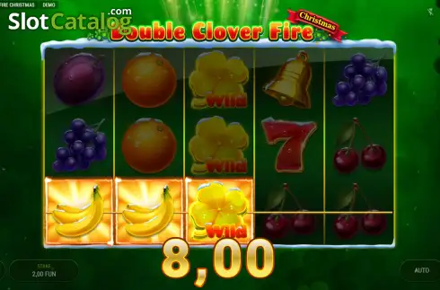 Οθόνη3. Double Clover Fire Christmas Κουλοχέρης 
