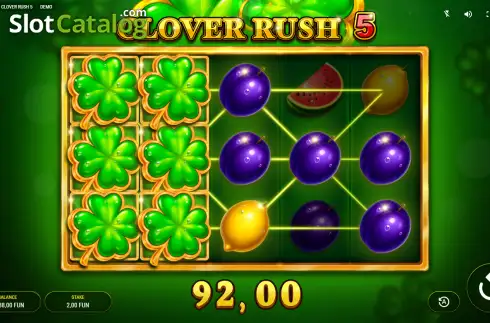 Οθόνη3. Clover Rush 5 Κουλοχέρης