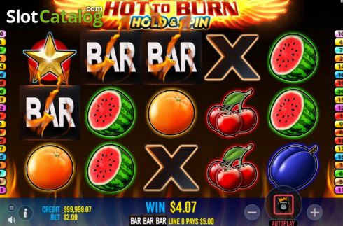 Οθόνη5. Hot To Burn Hold And Spin Κουλοχέρης