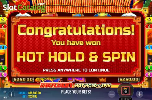 Οθόνη6. Dragon Hot Hold and Spin Κουλοχέρης