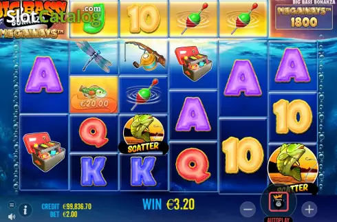 Οθόνη5. Big Bass Bonanza Megaways Κουλοχέρης 