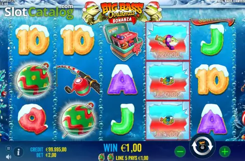 Οθόνη3. Christmas Big Bass Bonanza Κουλοχέρης