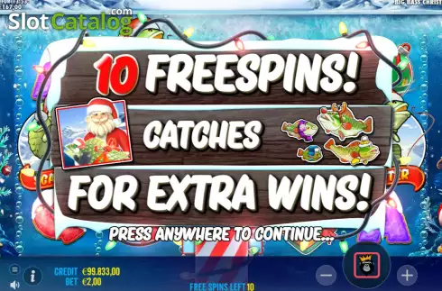 Οθόνη5. Christmas Big Bass Bonanza Κουλοχέρης