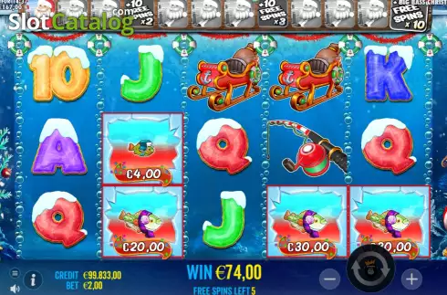 Οθόνη8. Christmas Big Bass Bonanza Κουλοχέρης