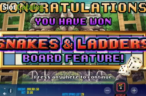 Οθόνη7. Snakes and Ladders Megadice Κουλοχέρης