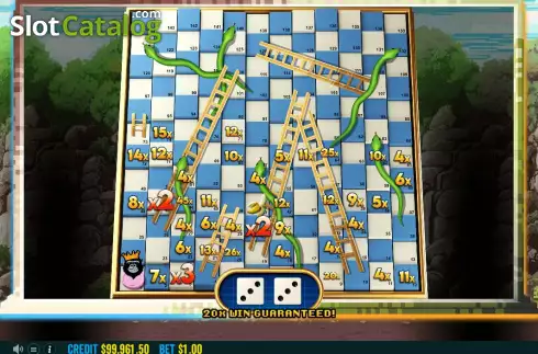 Οθόνη8. Snakes and Ladders Megadice Κουλοχέρης