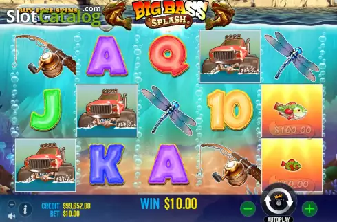 Οθόνη4. Big Bass Splash Κουλοχέρης