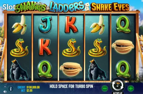 Οθόνη3. Snakes and Ladders Snake Eyes Κουλοχέρης 