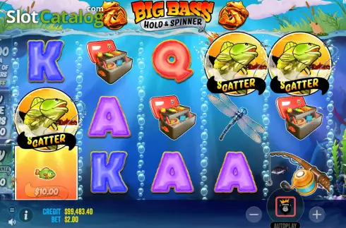 Οθόνη5. Big Bass Bonanza Hold and Spinner Κουλοχέρης