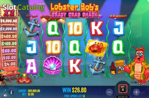 Οθόνη8. Lobster Bob’s Crazy Crab Shack Κουλοχέρης