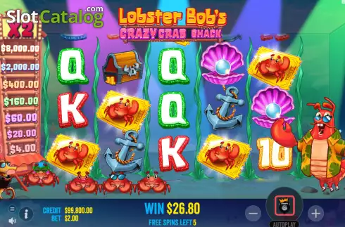 Οθόνη9. Lobster Bob’s Crazy Crab Shack Κουλοχέρης