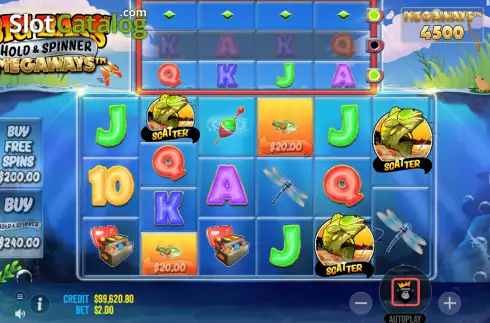 Οθόνη5. Big Bass Hold and Spinner Megaways Κουλοχέρης