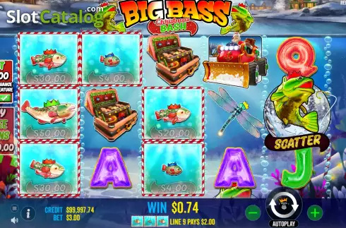 Οθόνη3. Big Bass Christmas Bash Κουλοχέρης