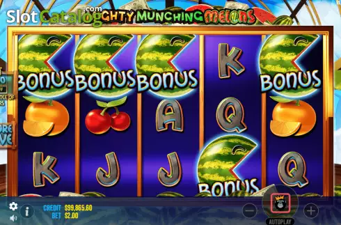 Οθόνη4. Mighty Munching Melons Κουλοχέρης 