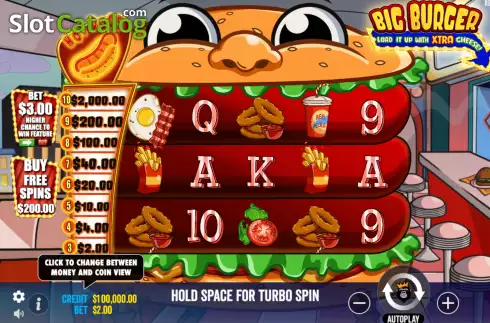 Οθόνη3. Big Burger Load it up with Xtra Cheese Κουλοχέρης
