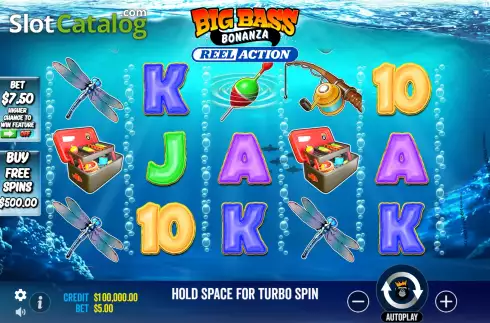 Οθόνη2. Big Bass Bonanza Reel Action Κουλοχέρης