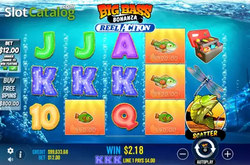 Οθόνη4. Big Bass Bonanza Reel Action Κουλοχέρης