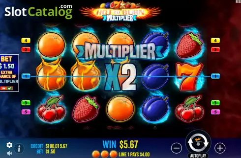 Οθόνη4. Hot to Burn Multiplier Κουλοχέρης