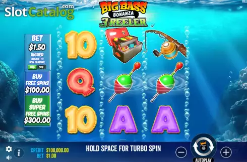 Οθόνη2. Big Bass Bonanza 3 Reeler Κουλοχέρης 