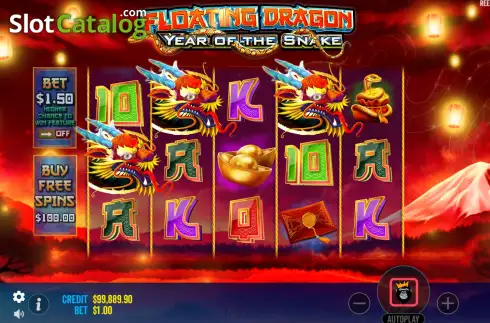 Οθόνη7. Floating Dragon Year of the Snake Κουλοχέρης