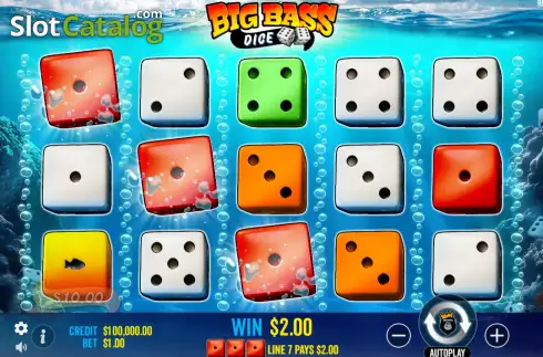 Οθόνη3. Big Bass Dice Κουλοχέρης