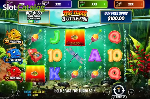 Οθόνη2. Big Bass 3 Little Fish – Big Bass Jackpot Bonanza Κουλοχέρης