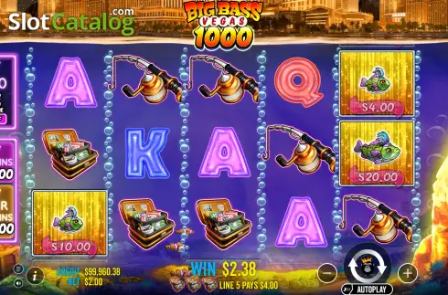 Οθόνη3. Big Bass Vegas 1000 Κουλοχέρης
