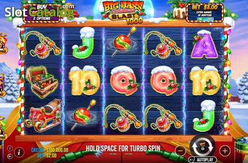 Οθόνη2. Big Bass Christmas Blast 1000 Κουλοχέρης