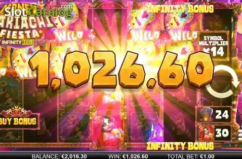 Οθόνη7. Money Mariachi Fiesta Infinity Reels Κουλοχέρης