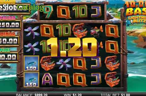 Οθόνη3. 10,000 Big Bass Lightning Blitz Κουλοχέρης