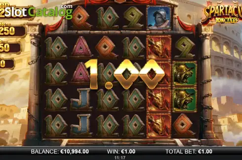 Οθόνη3. Spartacus 10K Ways Κουλοχέρης 