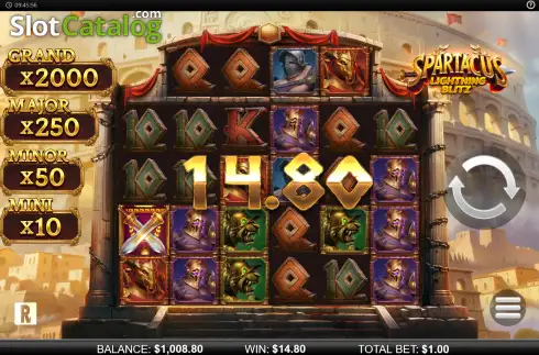 Οθόνη3. Spartacus Lightning Blitz Κουλοχέρης