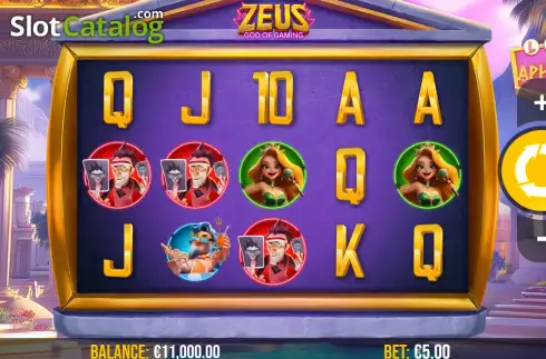 Οθόνη2. ZEUS God of Gaming Κουλοχέρης