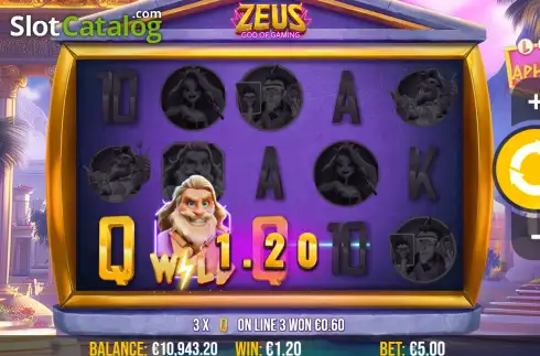 Οθόνη3. ZEUS God of Gaming Κουλοχέρης