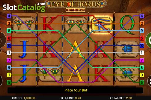Οθόνη2. Eye of Horus Gambler Κουλοχέρης