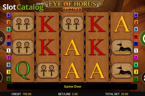 Οθόνη3. Eye of Horus Gambler Κουλοχέρης
