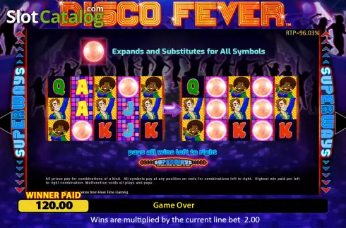 Οθόνη5. Disco Fever (Reel Time Gaming) Κουλοχέρης 