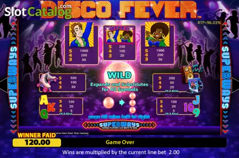 Οθόνη6. Disco Fever (Reel Time Gaming) Κουλοχέρης 