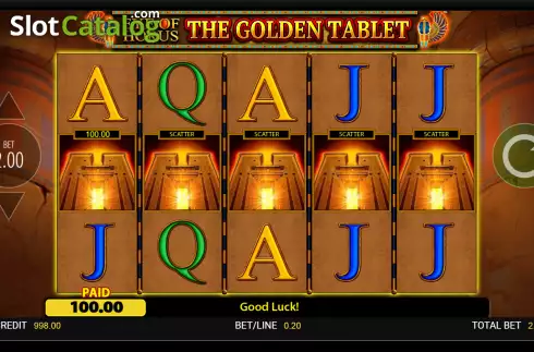Οθόνη3. Eye of Horus: The Golden Tablet Κουλοχέρης