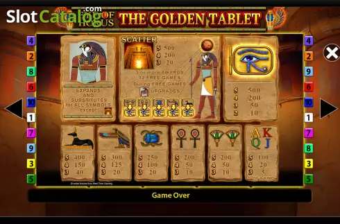 Οθόνη6. Eye of Horus: The Golden Tablet Κουλοχέρης