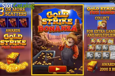 Οθόνη2. Gold Strike Bonanza Κουλοχέρης 