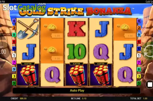 Οθόνη5. Gold Strike Bonanza Κουλοχέρης 