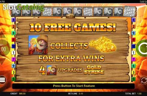Οθόνη6. Gold Strike Bonanza Κουλοχέρης 