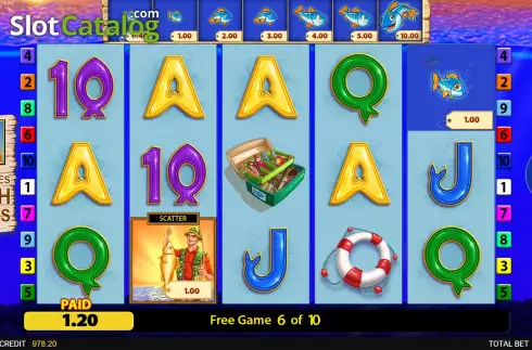 Οθόνη9. Fishin' Frenzy Reel 'Em In Fortune Play Κουλοχέρης