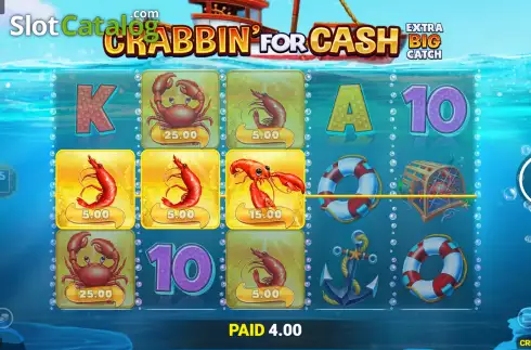 Οθόνη4. Crabbin' For Cash Extra Big Catch Κουλοχέρης